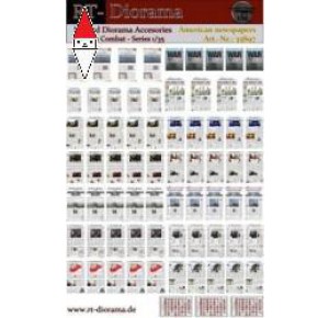 , , , RT-DIORAMA 1/35 PRINTED ACCESORIES:  AMERICAN NEWSPAPERS