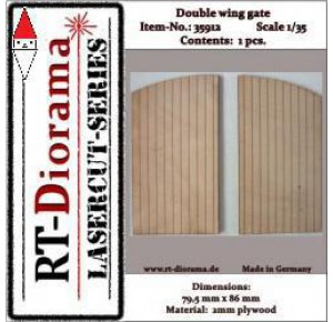 , , , RT-DIORAMA 1/35 LASERCUT: DOPPELFLUGEL-TOR 2-TEILIG