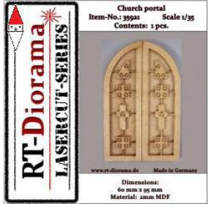 , , , RT-DIORAMA 1/35 LASERCUT: KIRCHENPORTAL