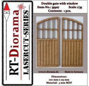 , , , RT-DIORAMA 1/35 LASERCUT: DOPPELTOR MIT FENSTER GROSS