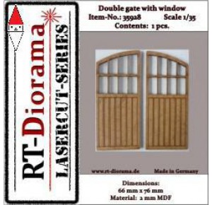 , , , RT-DIORAMA 1/35 LASERCUT: DOPPEL TOR MIT FENSTER