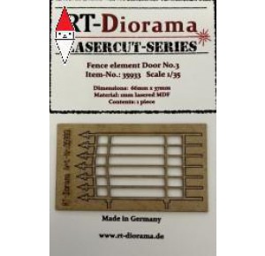 , , , RT-DIORAMA 1/35 LASERCUT: ZAUNELEMENT NR. 3 (IM RAHMEN)