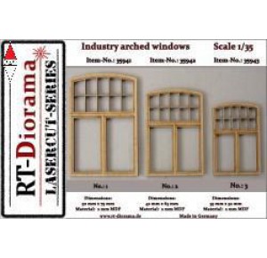 , , , RT-DIORAMA 1/35 LASERCUT: BOGENFENSTER INDUSTRIE NO.3