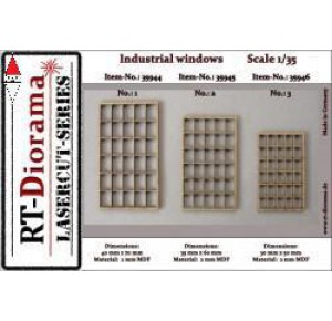 , , , RT-DIORAMA 1/35 LASERCUT: FENSTER INDUSTRIE NO.3
