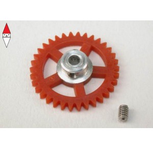 , , , SCALEAUTO NYLON SPUR GEAR 34TH. FOR 3/32 AXLE M50. DIAM. 18.5MM -RED-