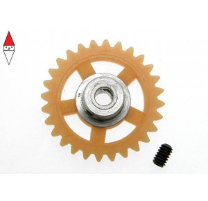 , , , SCALEAUTO NYLON AW-2 GEAR 28TH. FOR 3/32 AXLE M50. DIAM. 16.75MM -YELLOW- NSR