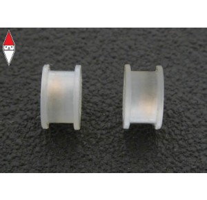 , , , SCALEAUTO NYLON BUSHING DOUBLE FLANGED. 5MM X 3/32 WITH BRONZE BUSHING INSERT