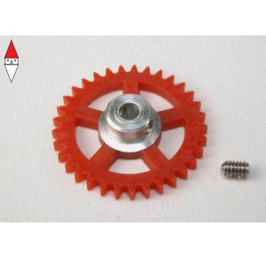 , , , SCALEAUTO NYLON SPUR GEAR 33TH. FOR 3/32 AXLE M50. DIAM. 18.5MM -RED-