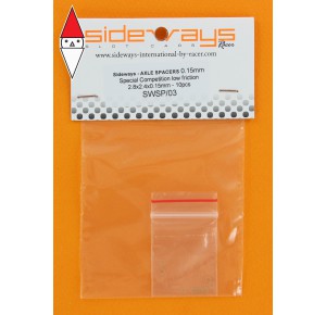 , , , SIDEWAYS AXLE SPACERS 0.15MM - SPECIAL LOW FRICTION 2.8X2.4X0.15MM - 10X