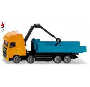 , , , SIKU 1/87 VOLVO ROLL-OFF TIPPER WITH CRANE