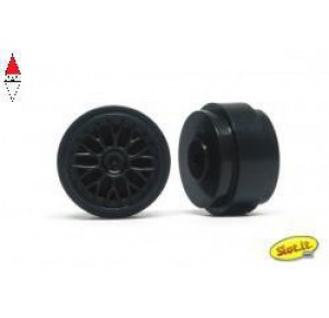 , , , SLOT.IT RUOTA IN PLASTICA 17.3X10, NERA (4X), 0.85G