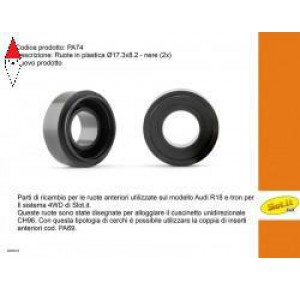 , , , SLOT.IT RUOTA IN PLASTICA D17.3X8,2 ANTERIORE, PER 4WD SYSTEM (2X)