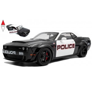 , , , 1/18 Solido Dodge Challenger R/T Scat Pack Highway Police 2023 Black White