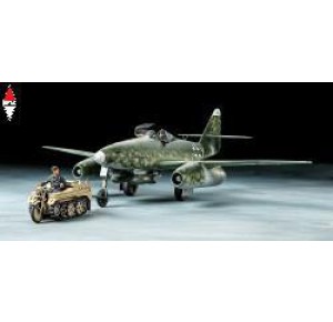 , , , TAMIYA 1/48 MESSERSCHMITT ME262 A-2A WITH KETTENKRAFTRAD