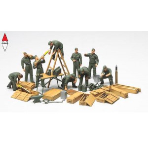 , , , TAMIYA 1/48 WWII GERMAN TANK CREW FIELD MAINTENACE SET