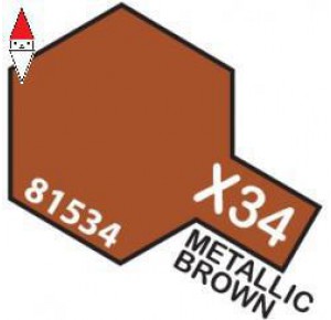 , , , ACRILICO MODELLISMO TAMIYA MINI 10ML X-34 METALLIC BROWN