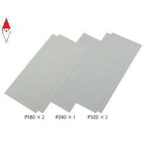 , , , TAMIYA SET FOGLI ABRASIVI GRANA MEDIA (180-240-320)