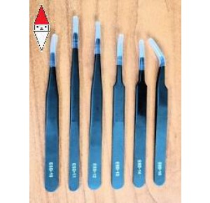 , , , THUNDERSLOT PRECISION STAINLESS STEEL ANTI-STATIC TWEEZER (SET OF 6PCS)