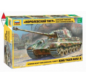 , , , ZVEZDA 1/35 KING TIGER AUSF.B GERMAN HEAVY TANK (HENSCHEL TURRET)