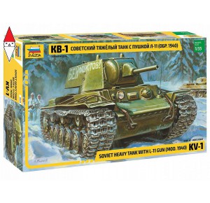 , , , ZVEZDA 1/35 KV-1 SOVIET HEAVY TANK WITH L-11 GUN (MOD. 1940)