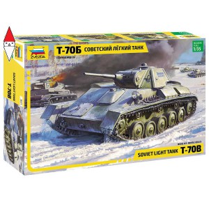 , , , ZVEZDA 1/35 SOVIET LIGHT TANK T-70B