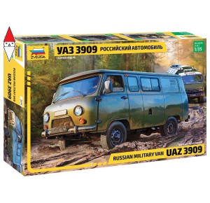 , , , ZVEZDA 1/35 RUSSIAN MILITARY VAN UAZ 3909