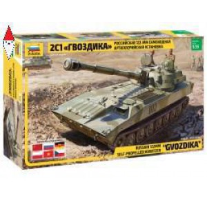 , , , ZVEZDA 1/35 RUSSIAN 122MM SELF-PROPELLED HOWITZER GVOZDIKA