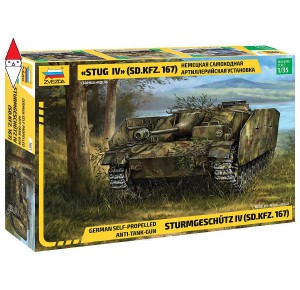 , , , ZVEZDA 1/35 STURMGESCHUTZ IV (SD.KFZ.167) GERMAN SELF-PROPELLED ANTI-TANK-GUN