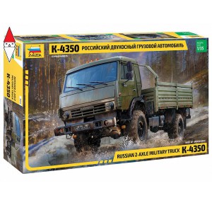 , , , ZVEZDA 1/35 RUSSIAN 2-AXLE MILITARY TRUCK K-4350