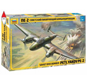 , , , ZVEZDA 1/48 PETLYAKOV PE-2 SOVIET DIVE BOMBER