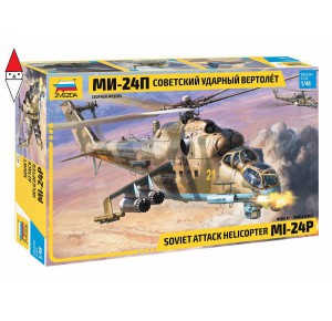 , , , ZVEZDA 1/48 SOVIET ATTACK HELICOPTER MI-24P