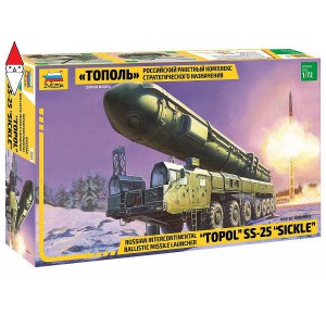 , , , ZVEZDA 1/72 TOPOL SS-25 SICKLE RUSSIAN INTERCONTINAL BALLISTIC MISSILE LAUNCHER