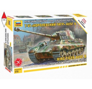, , , ZVEZDA 1/72 KING TIGER AUSF.B GERMAN HEAVY TANK (HENSCHEL TURRET)