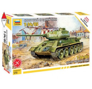 , , , ZVEZDA 1/72 T-34/85 SOVIET MEDIUM TANK