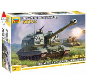 , , , ZVEZDA 1/72 RUSSIAN 152-MM SELF-PROPELLED HOWITZER MSTA-S