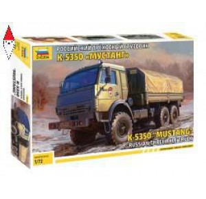 , , , ZVEZDA 1/72 K-5350 MUSTANG RUSSIAN THREE AXLE TRUCK