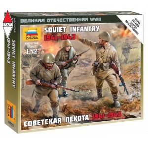 , , , ZVEZDA 1/72 SOVIET INFANTRY 1941-1943