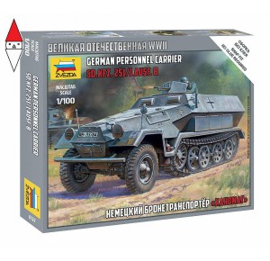 , , , ZVEZDA 1/100 GERMAN PERSONNEL CARRIER SD.KFZ.251/1 AUSF.B