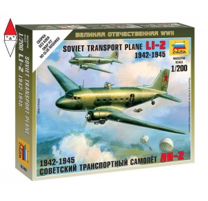 , , , ZVEZDA 1/200 SOVIET TRANSPORT PLANE LI-2 1942-1945