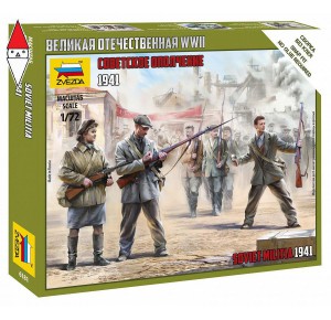 , , , ZVEZDA 1/72 SOVIET MILITIA 1941