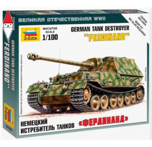 , , , ZVEZDA 1/100 GERMAN TANK DESTROYER FERDINAND