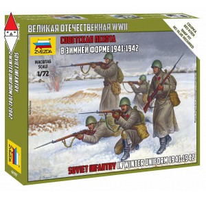 , , , ZVEZDA 1/72 SOVIET INFANTRY IN WINTER UNIFORM 1941-1942