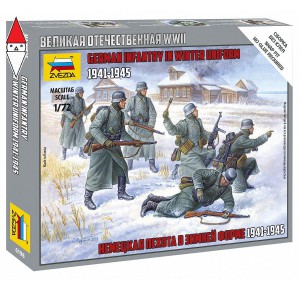 , , , ZVEZDA 1/72 GERMAN INFANTRY IN WINTER UNIFORM 1941-1945