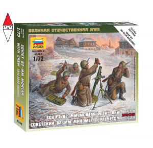 , , , ZVEZDA 1/72 SOVIET 82-MM MORTAR WITH CREW (WINTER) 1941-1943