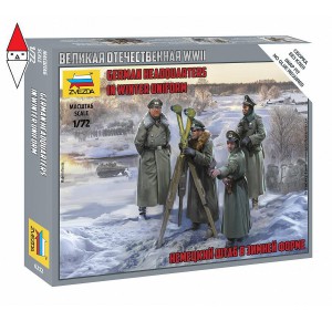 , , , ZVEZDA 1/72 GERMAN HEADQUARTERS IN WINTER UNIFORM
