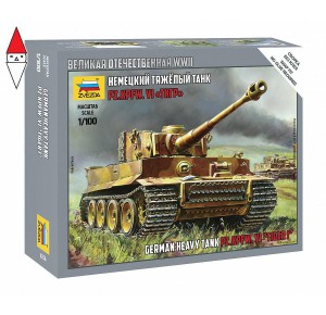 , , , ZVEZDA 1/100 GERMAN HEAVY TANK PZ.KPFW.VI TIGER I