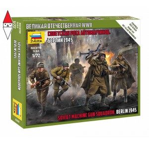 , , , ZVEZDA 1/72 SOVIET MACHINE GUN SQADRON BERLIN 1945