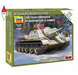 , , , ZVEZDA 1/100 SOVIET SELF PROPELLED GUN SU-122