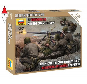 , , , ZVEZDA 1/72 US BROWNING M2 MACHINE GUN WITH CREW