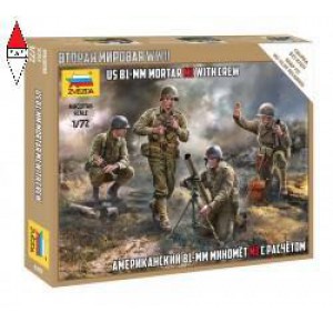 , , , ZVEZDA 1/72 US 81MM MORTAR M1 WITH CREW